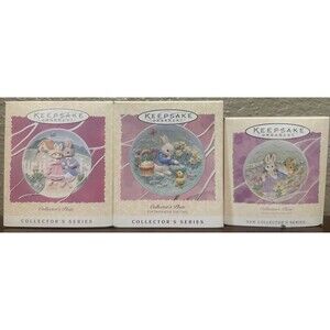 Lot of 3 Hallmark Keepsake Mini Plates - Easter / Spring 1994, 1996, 1997